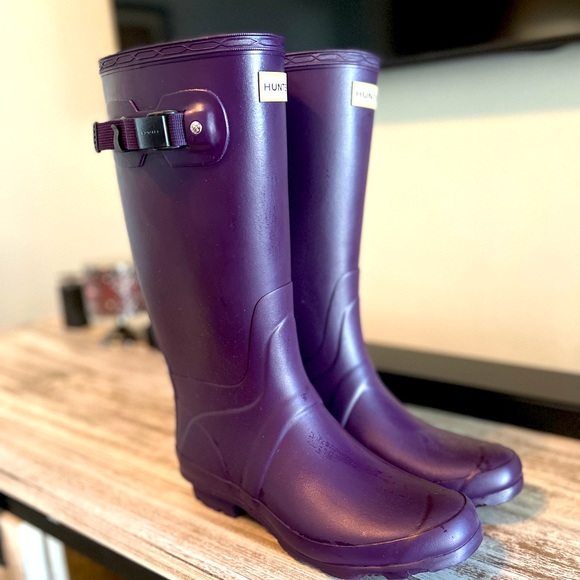 Hunter Rain Boots Rare Purple - Picture 1 of 5
